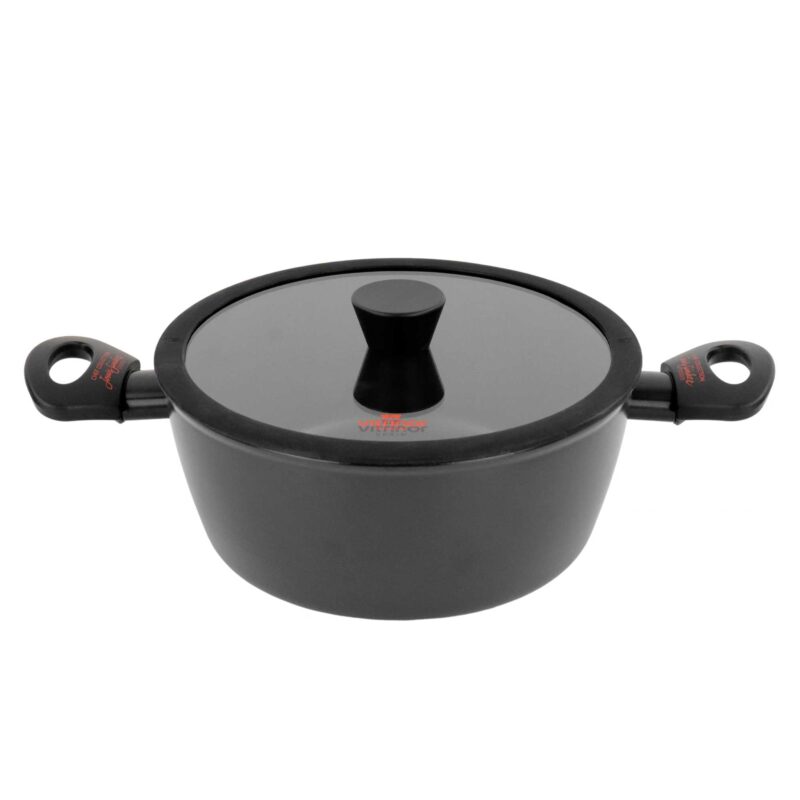 equamo 24cm Enamel Steel Non-Stick Pot – 4.4L Chef Collection