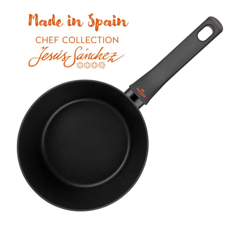 equamo 16cm Enamel Steel Saucepan with Lid – 1.4L Non-Stick - Image 2