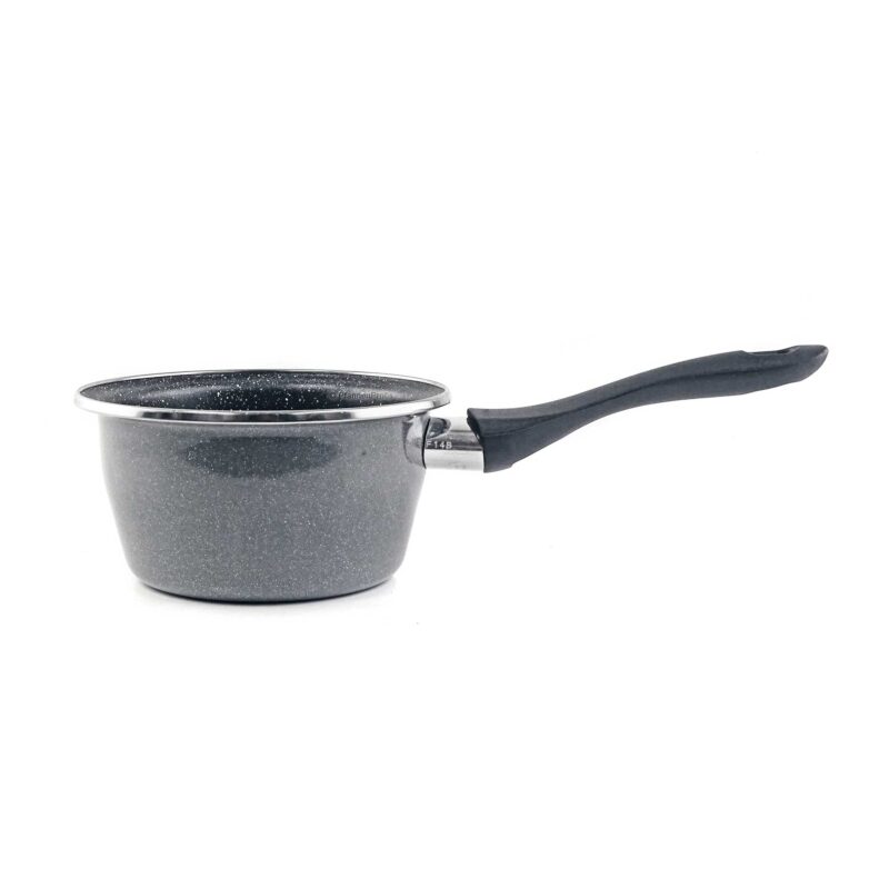 equamo 14cm Enamel Steel Saucepan – 1L Non-Stick - Image 4